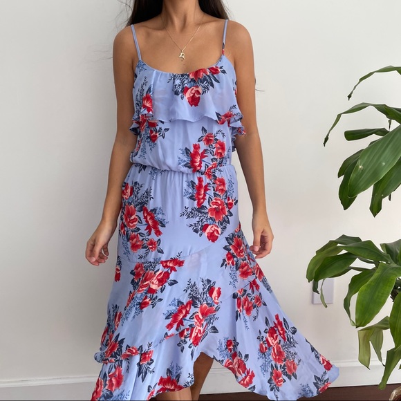 Parker Dresses & Skirts - Parker floral print ruffle dress midi dress S